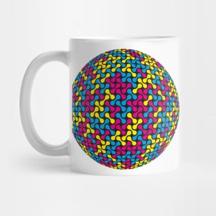 CMYK Metaballs Pattern Sphere Mug